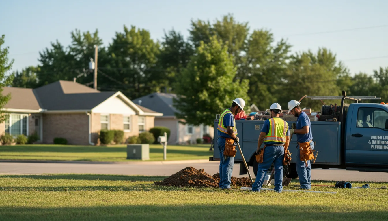 Residential water line and bathroom plumbing service in West Branch, IA